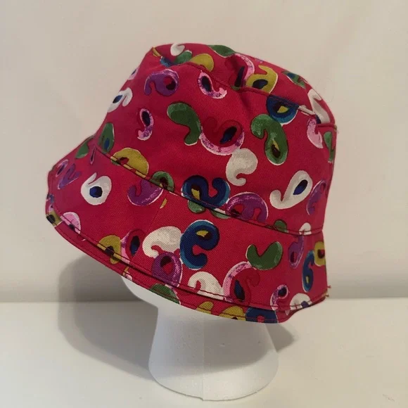 Etro Bucket Hat Cotton Paisley Kids Size Medium Colorful Made In Italy